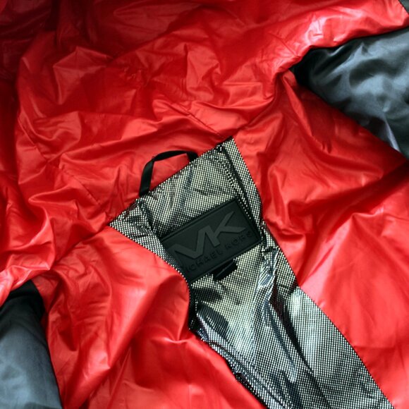 MICHAEL KORS Men's Ripstop Hooded Puffer Jacket In Black Size Medium - Picture 5 of 5